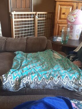 Turquoise Printed Tanktop